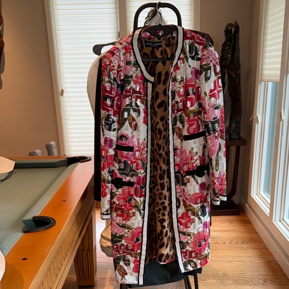 Dolce & Gabbana Abstract Print Duster Cardigan Coat size 44 - Picture 1 of 11